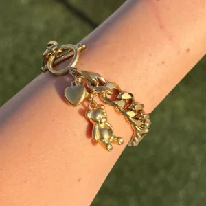 💗🧸Love Me Bear ~ 18K Gold Plated Chunky Bracelet🧸💗