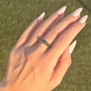 💙🌌Midnight Topaz ~ 18K Gold Plated Ring🌌💙