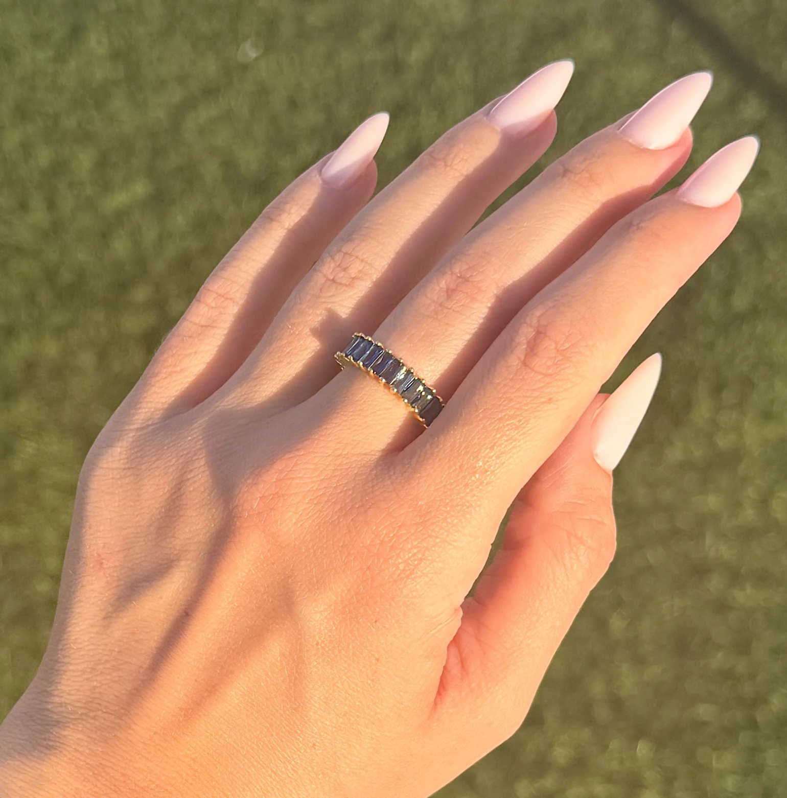 💙🌌Midnight Topaz ~ 18K Gold Plated Ring🌌💙
