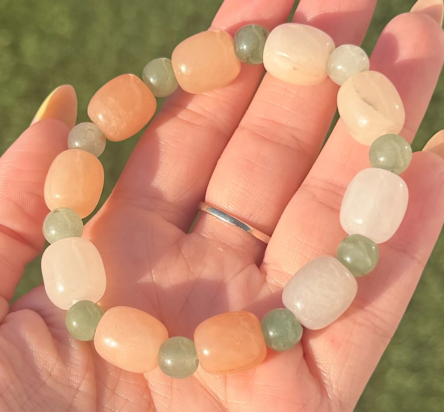 🌸🌿The Garden Between Hearts ~ Rose+Milky Quartz & Green Aventurine🌿🌸 - Image 2