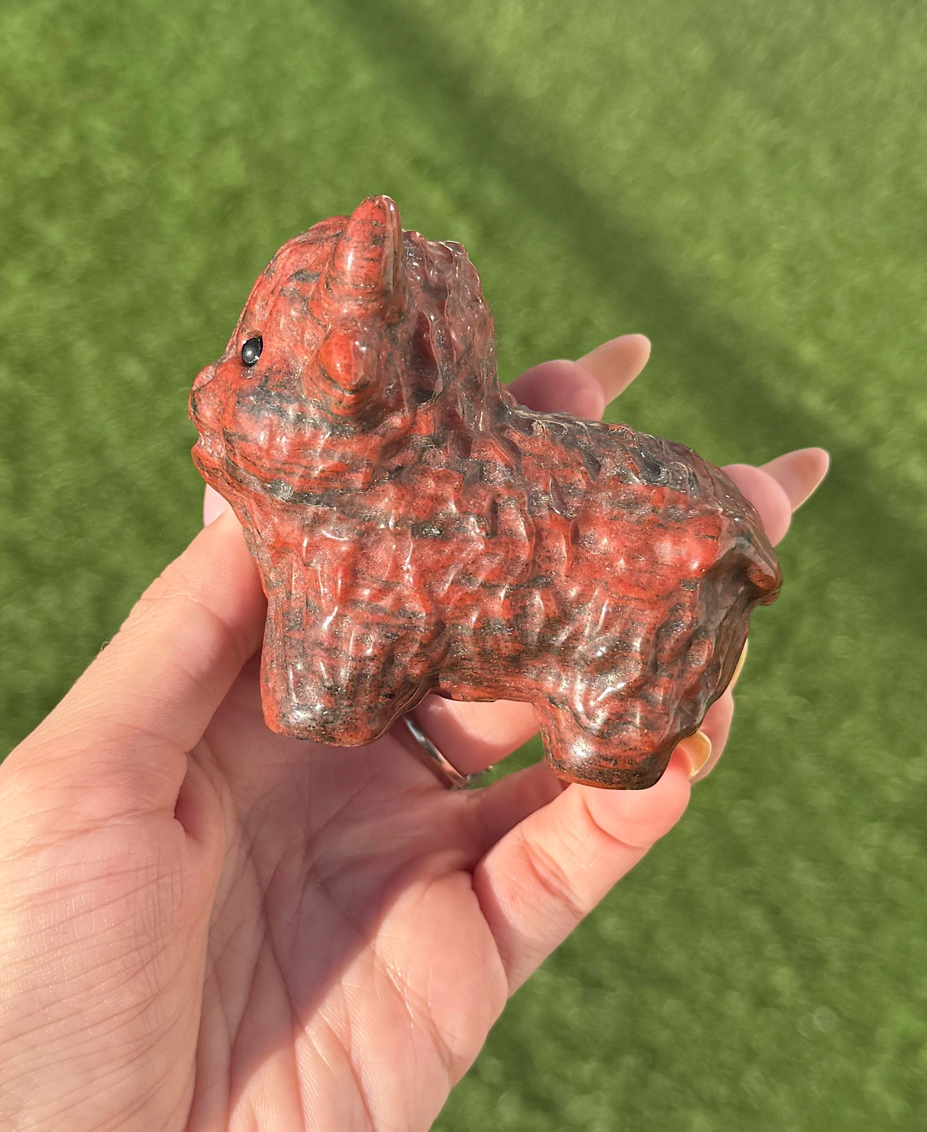 ❤️🐮The Hearth Guardian ~ Red Jasper Highland Cow🐮❤️ - Image 2