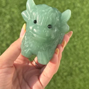 🍀🐮The Meadow Keeper ~ Green Aventurine Highland Cow🐮🍀