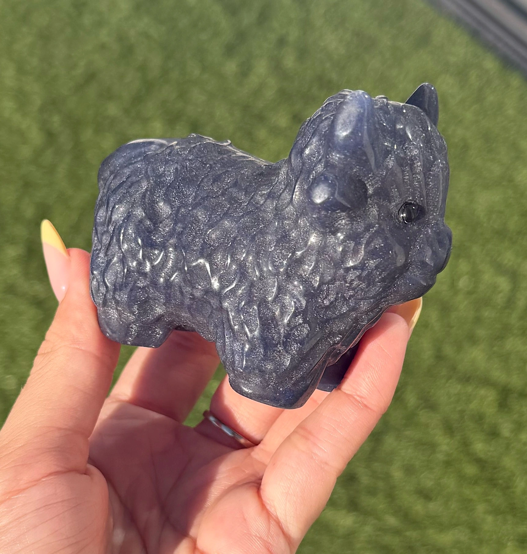 💙🐮The Sky Whisperer ~ Blue Aventurine Highland Cow🐮💙 - Image 2