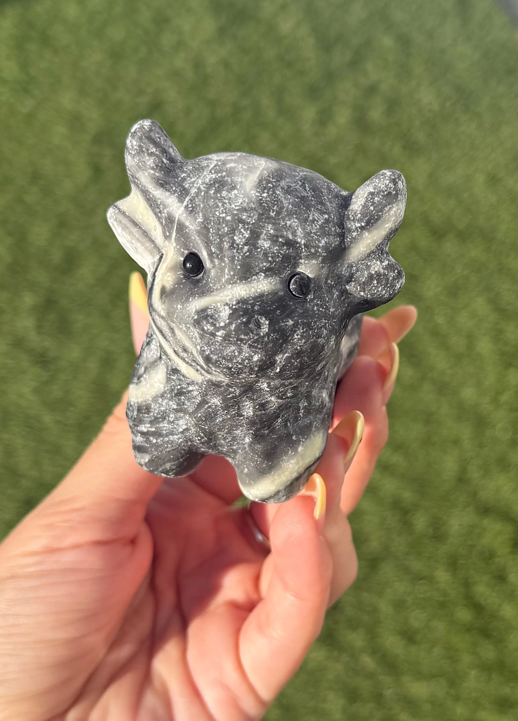 🩶🐮The Silverpath Keeper ~ Silver Leaf Jasper Highland Cow🐮🩶