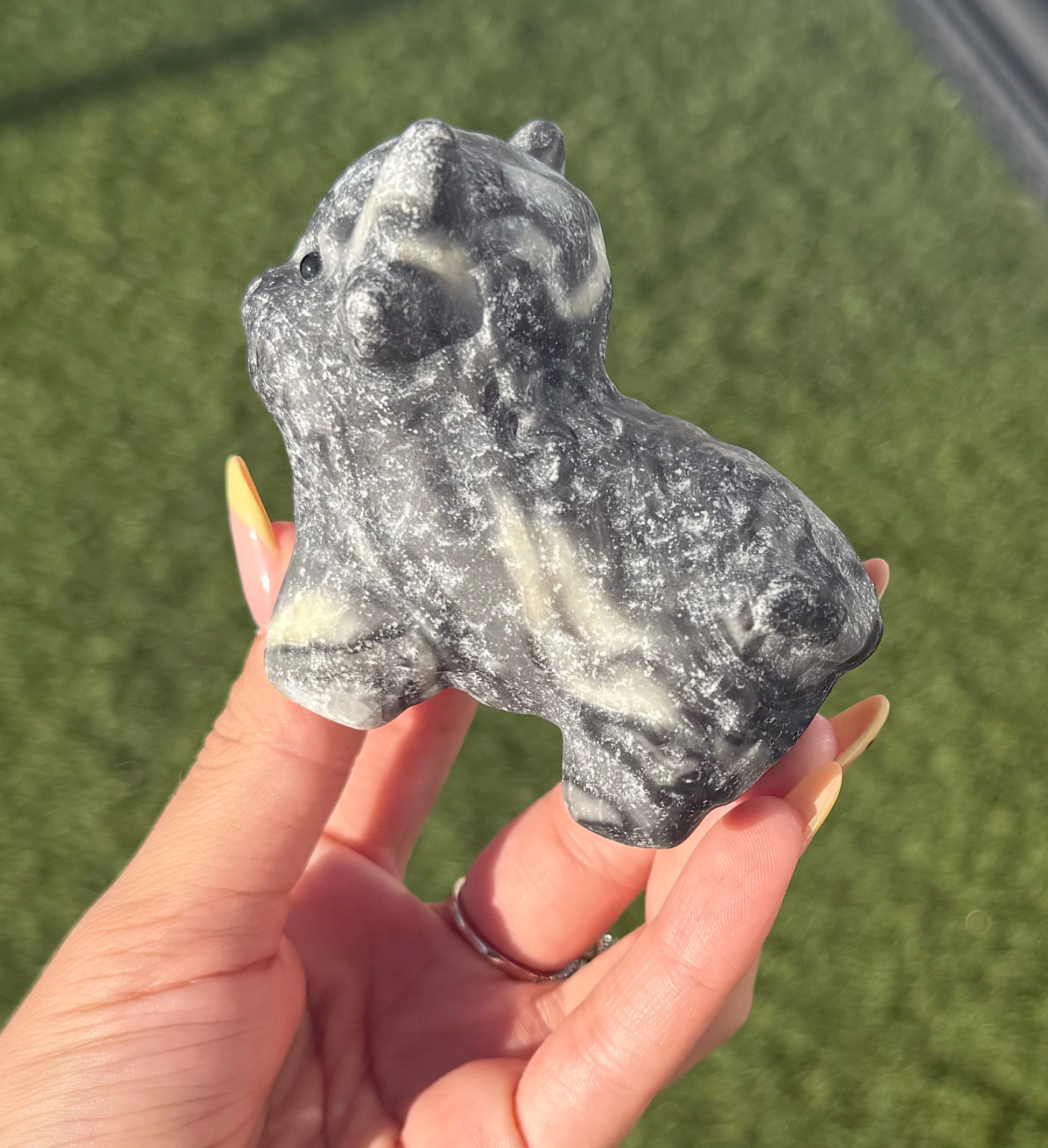 🩶🐮The Silverpath Keeper ~ Silver Leaf Jasper Highland Cow🐮🩶 - Image 2