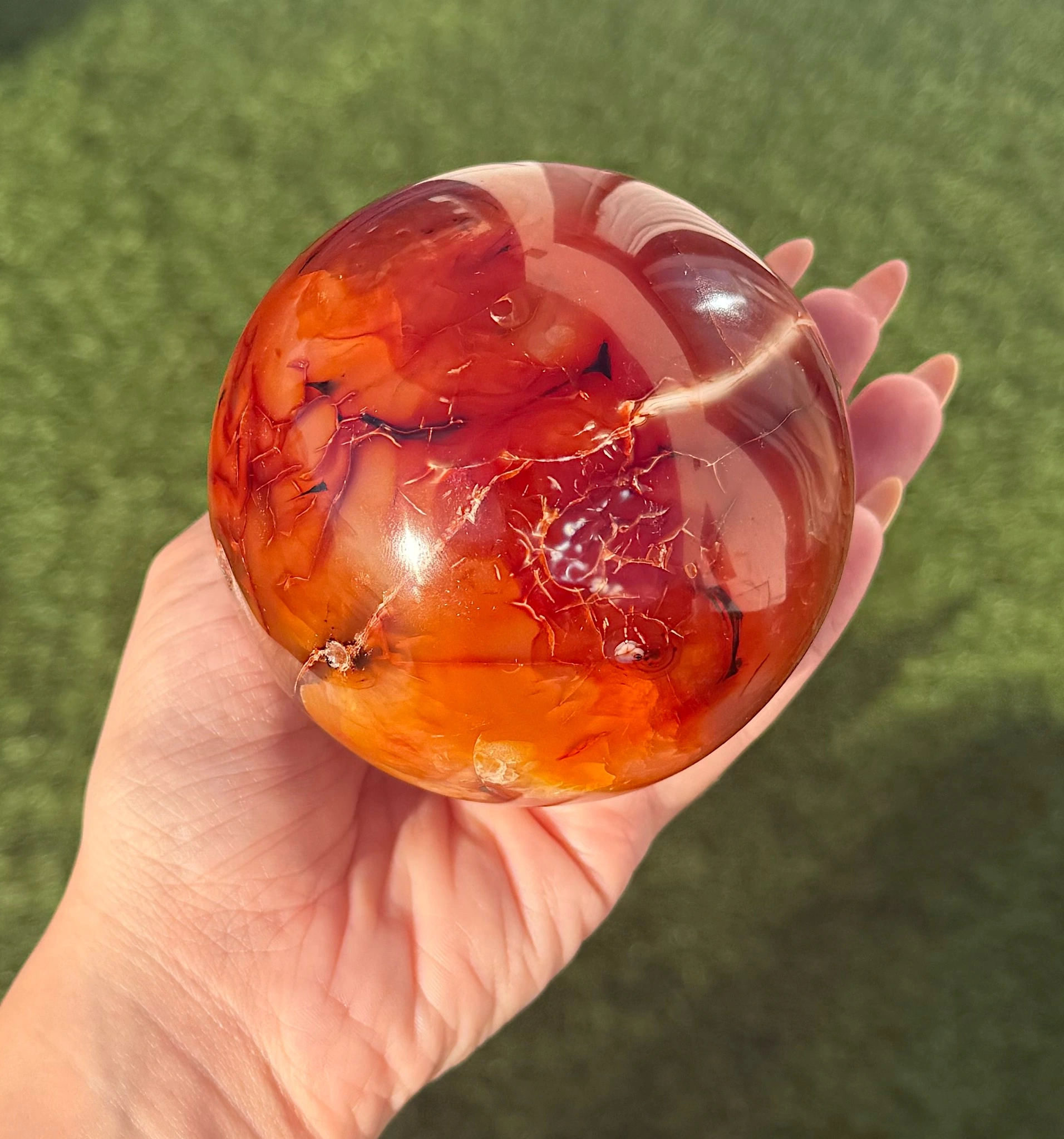 🔥✨The Phoenix Core ~ Carnelian Druzy Sphere✨🔥 - Image 2