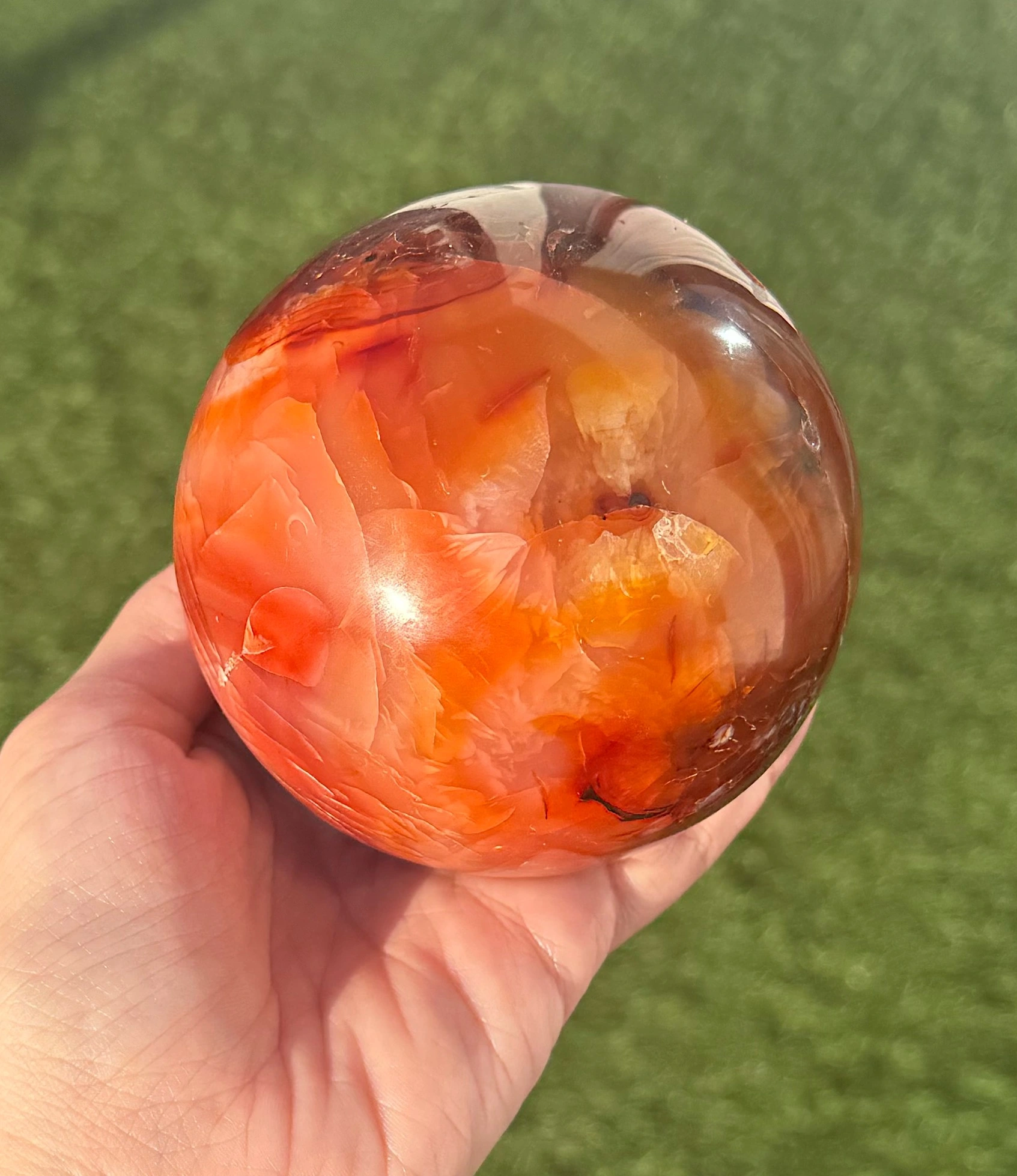 🔥✨The Phoenix Core ~ Carnelian Druzy Sphere✨🔥 - Image 4