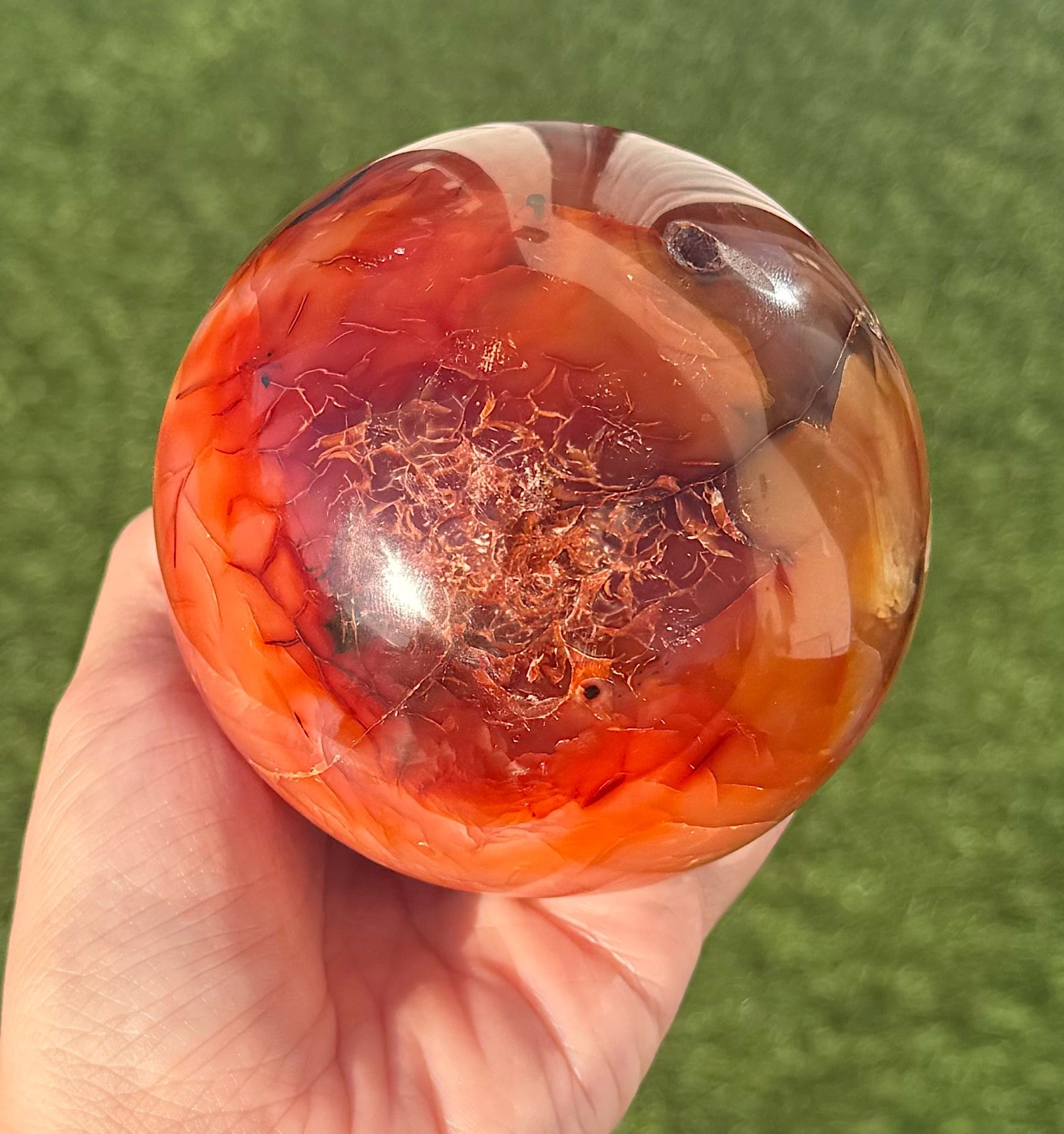 🔥✨The Phoenix Core ~ Carnelian Druzy Sphere✨🔥 - Image 3