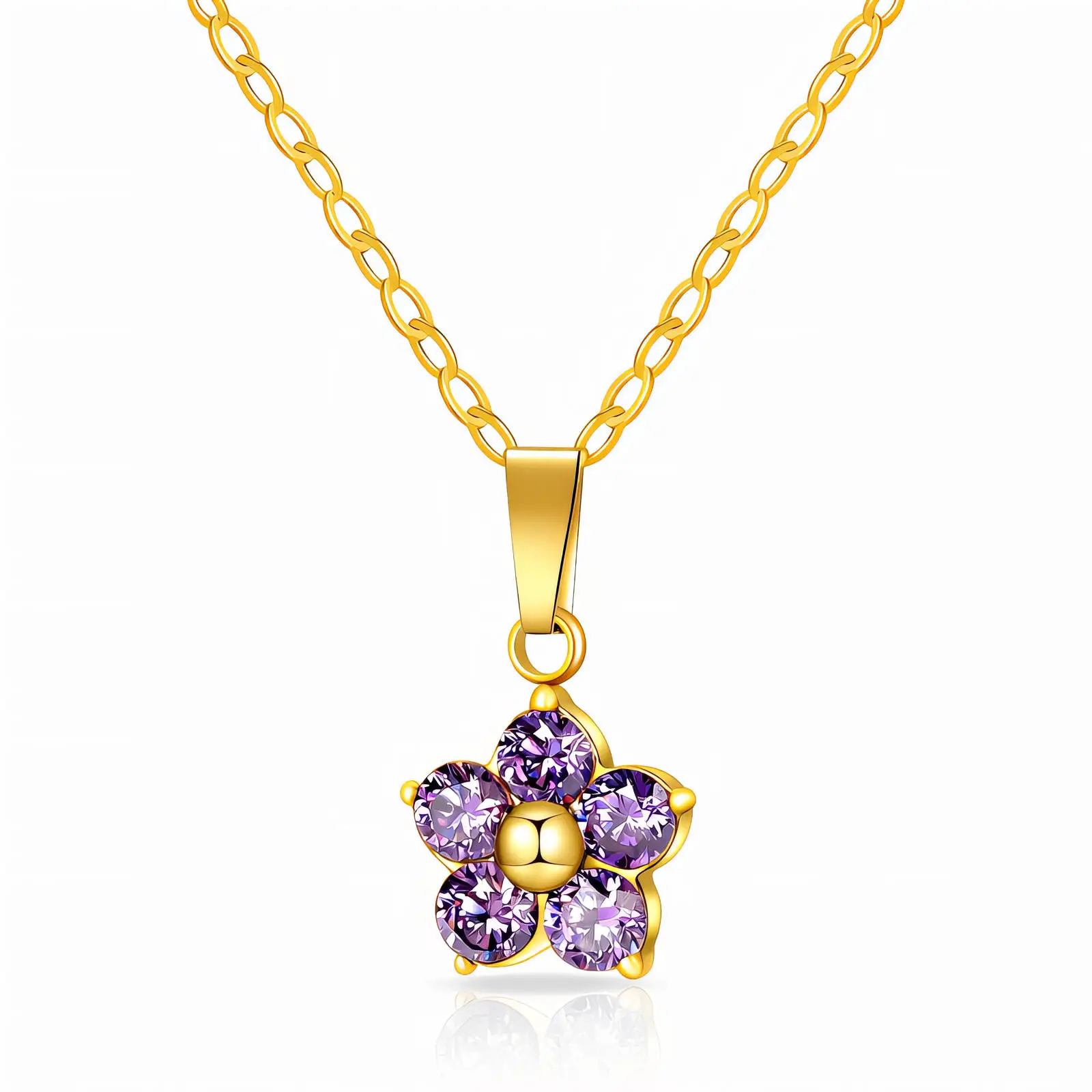 ✨💜Violet Wish ~ 18K Gold Plated Dainty Necklace💜✨ - Image 2