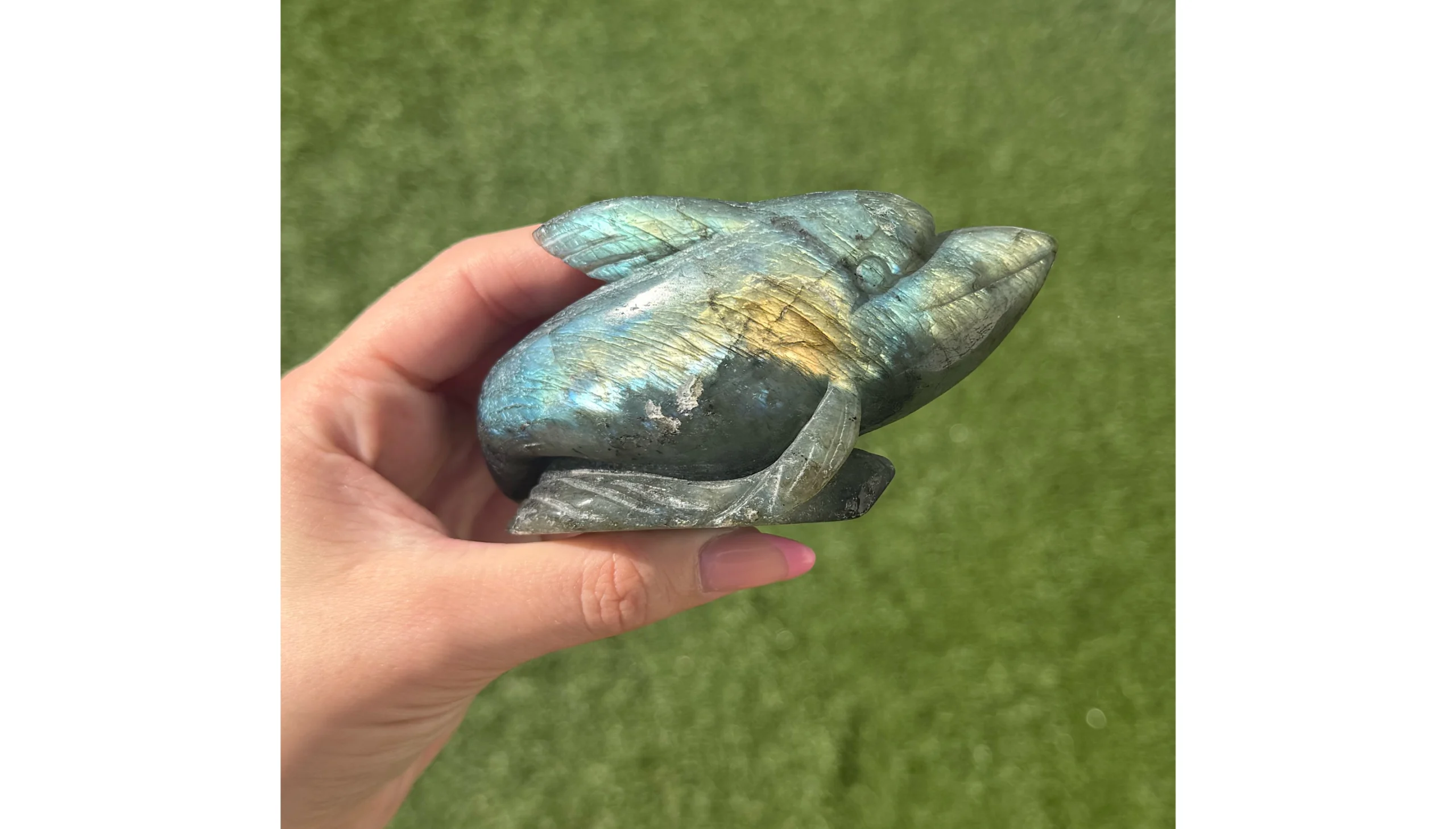 🐬✨🌊The Atlantean Herald ~ Labradorite Dolphin Carving 🌊✨🐬