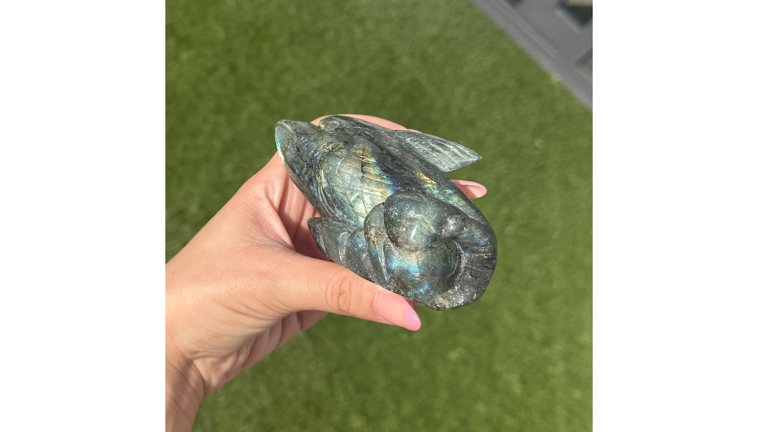 🐬✨🌊The Atlantean Herald ~ Labradorite Dolphin Carving 🌊✨🐬 - Image 3