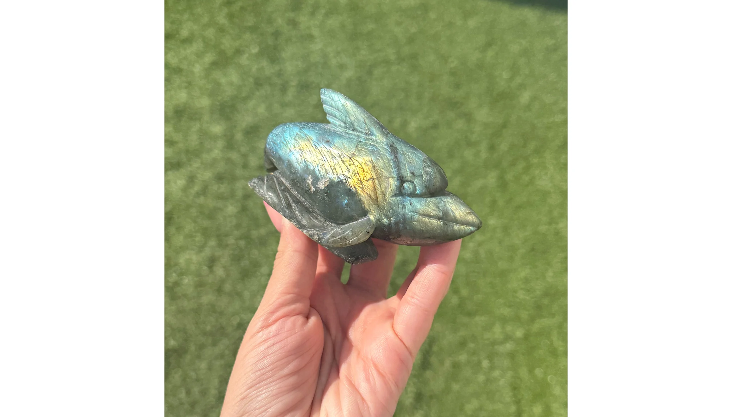 🐬✨🌊The Atlantean Herald ~ Labradorite Dolphin Carving 🌊✨🐬 - Image 4