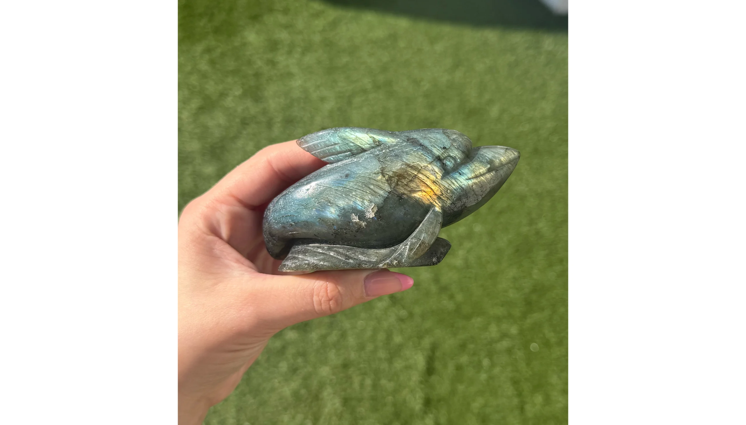 🐬✨🌊The Atlantean Herald ~ Labradorite Dolphin Carving 🌊✨🐬 - Image 2