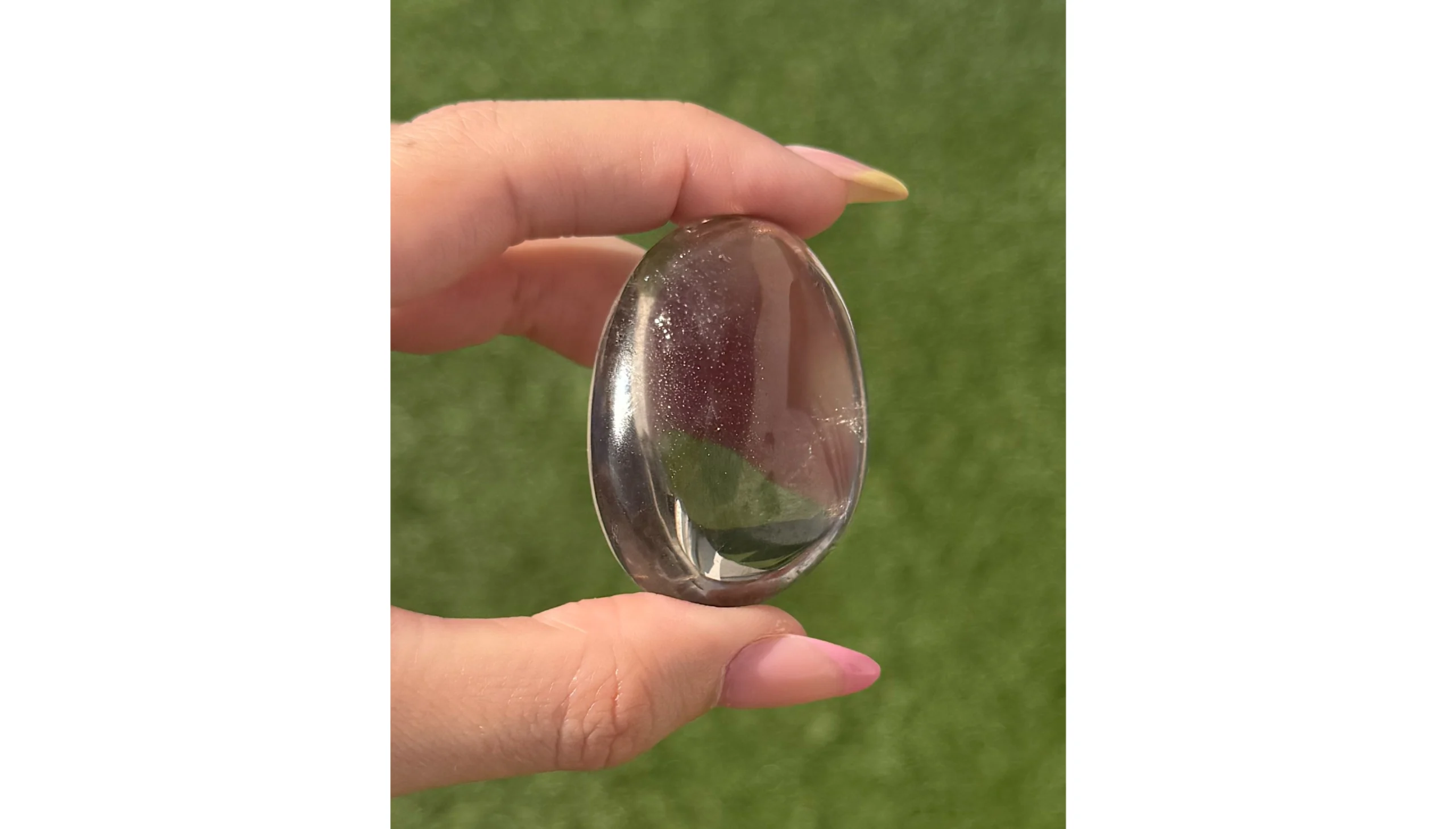 🌫️✨The Veil Mirror ~ Smoky Quartz Palm Stone✨🌫️