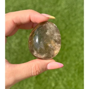 ✨🤎The Gilded Rift ~ Smoky Quartz Palm Stone🤎✨