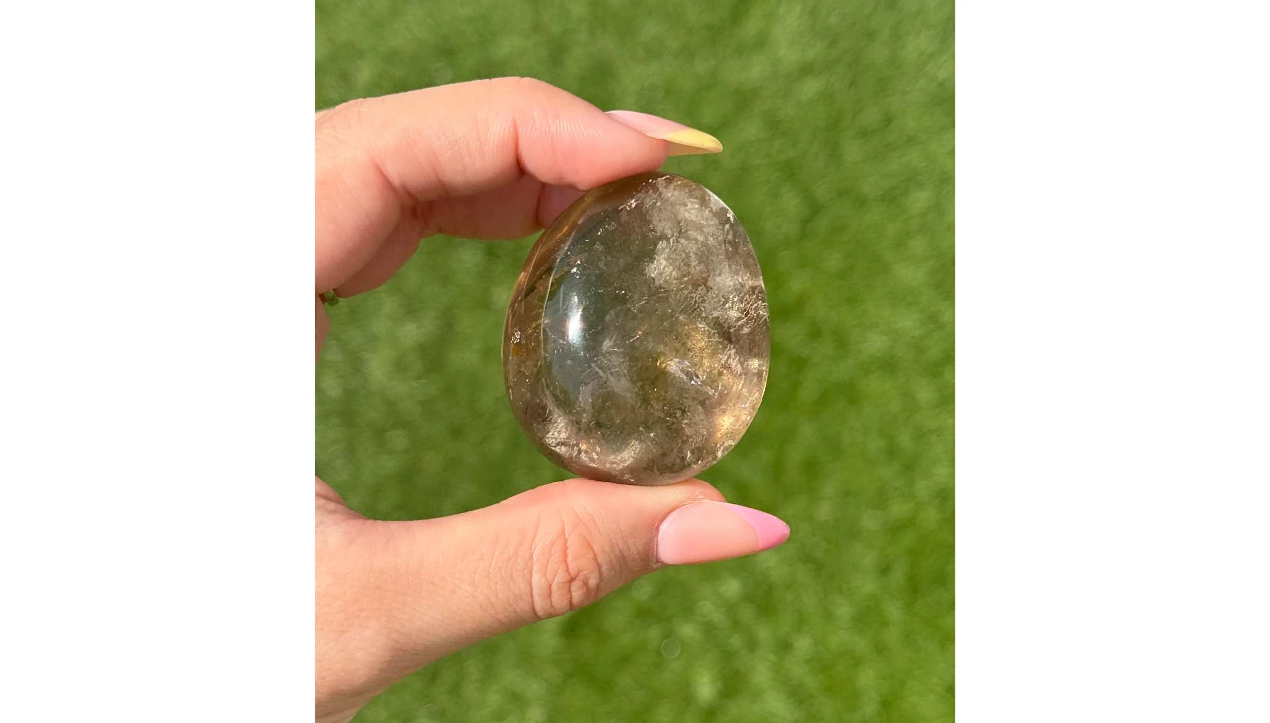 ✨🤎The Gilded Rift ~ Smoky Quartz Palm Stone🤎✨