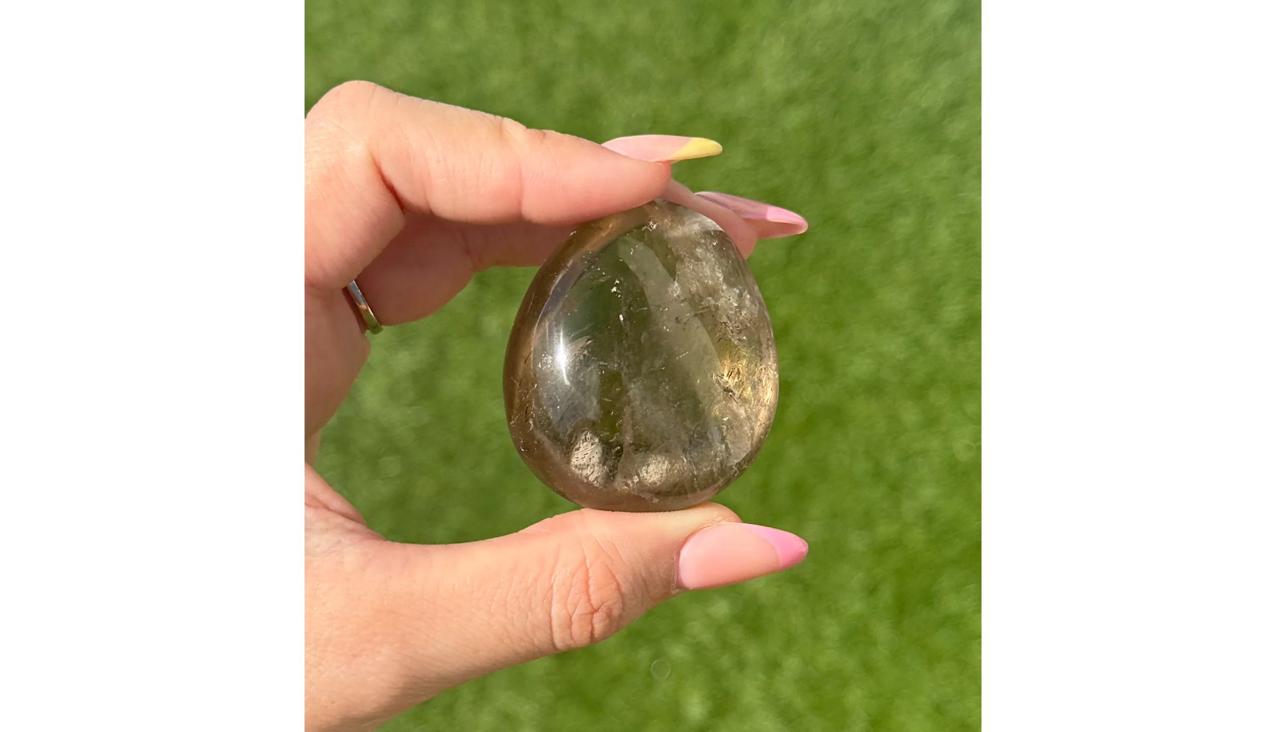 ✨🤎The Gilded Rift ~ Smoky Quartz Palm Stone🤎✨ - Image 3