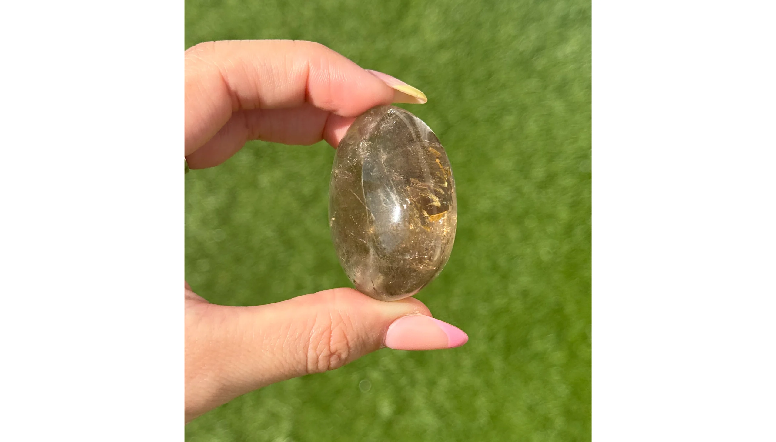 ✨🤎The Gilded Rift ~ Smoky Quartz Palm Stone🤎✨ - Image 2
