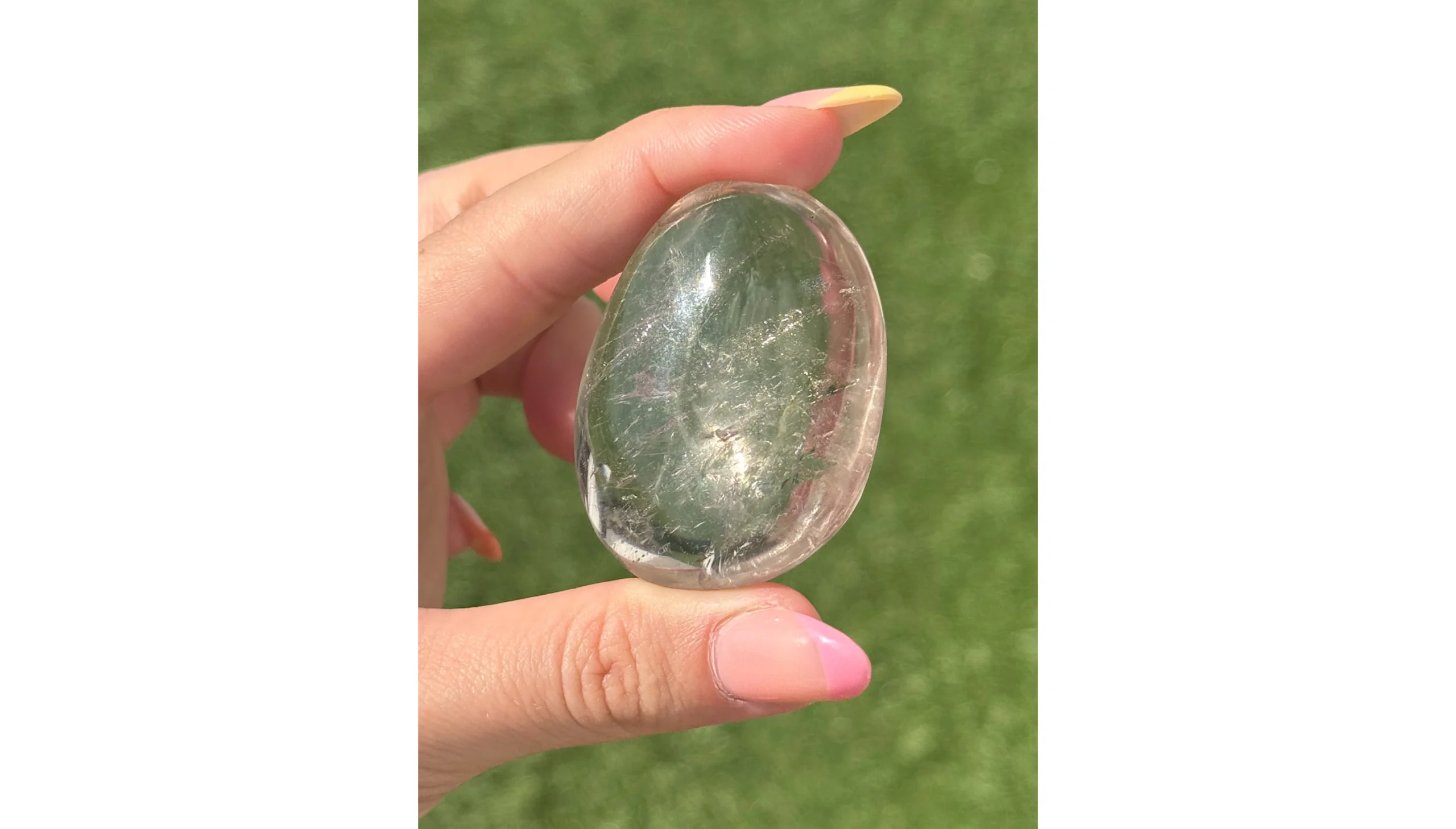 🌫️✨The Glass Between Worlds ~ Smoky Quartz Palm Stone✨🌫️
