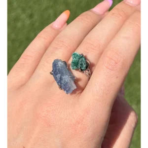 ✨💚Velvet Malachite & Kunzite Heartspell Ring🩵✨