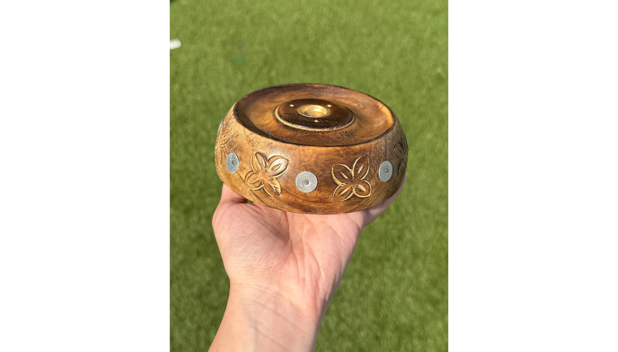 🌿🕯️ Mango Wood Ritual Burner ~ The Sacred Flower Grove 🕯️🌿 - Image 2