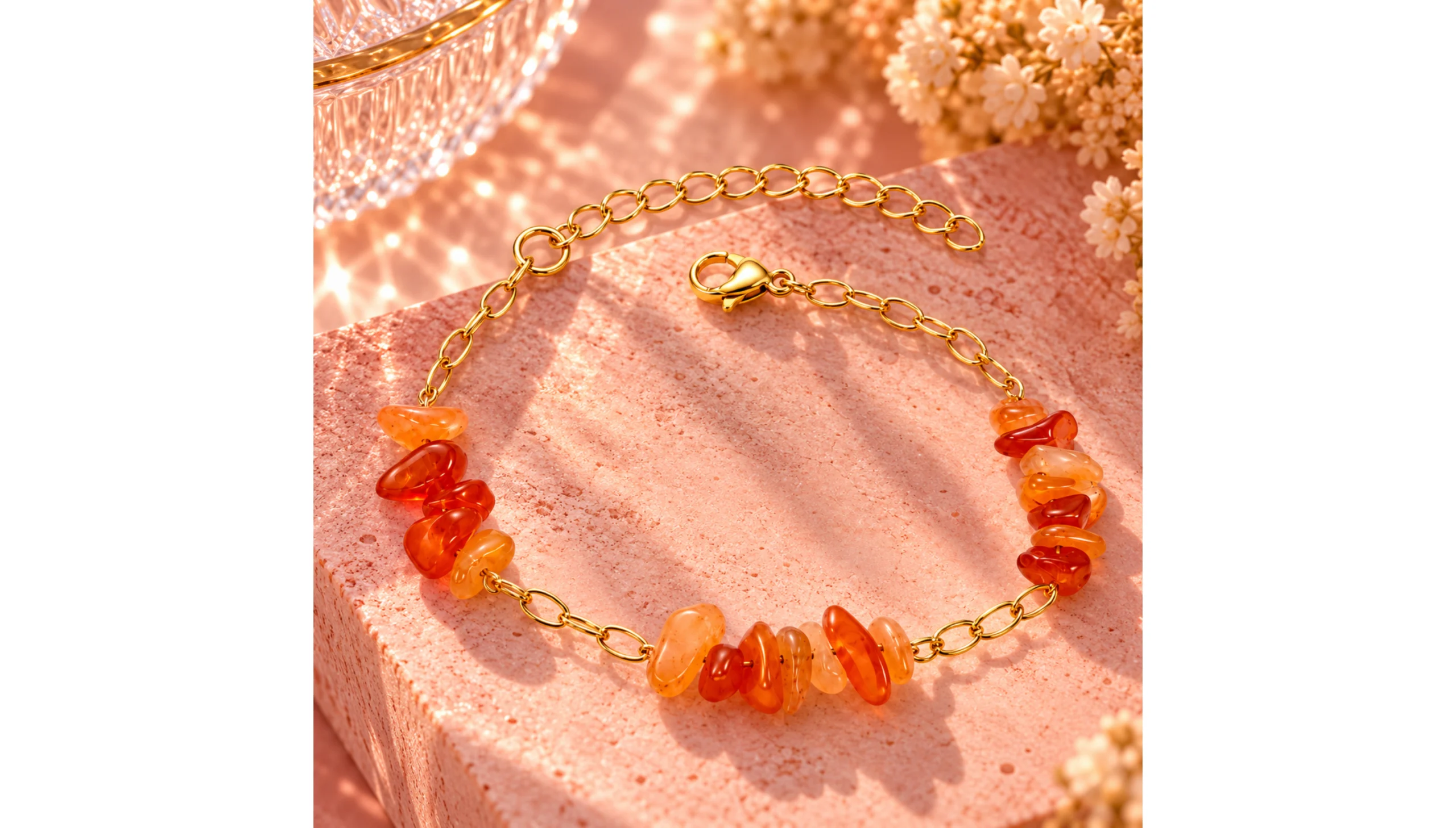 🔥✨Little Sparks of Courage ~ 18K Gold Plated Carnelian✨🔥