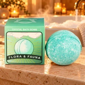 🌿✨ ROOTED BLOOM ~ Earth Crystal Bath Bomb ✨🌿