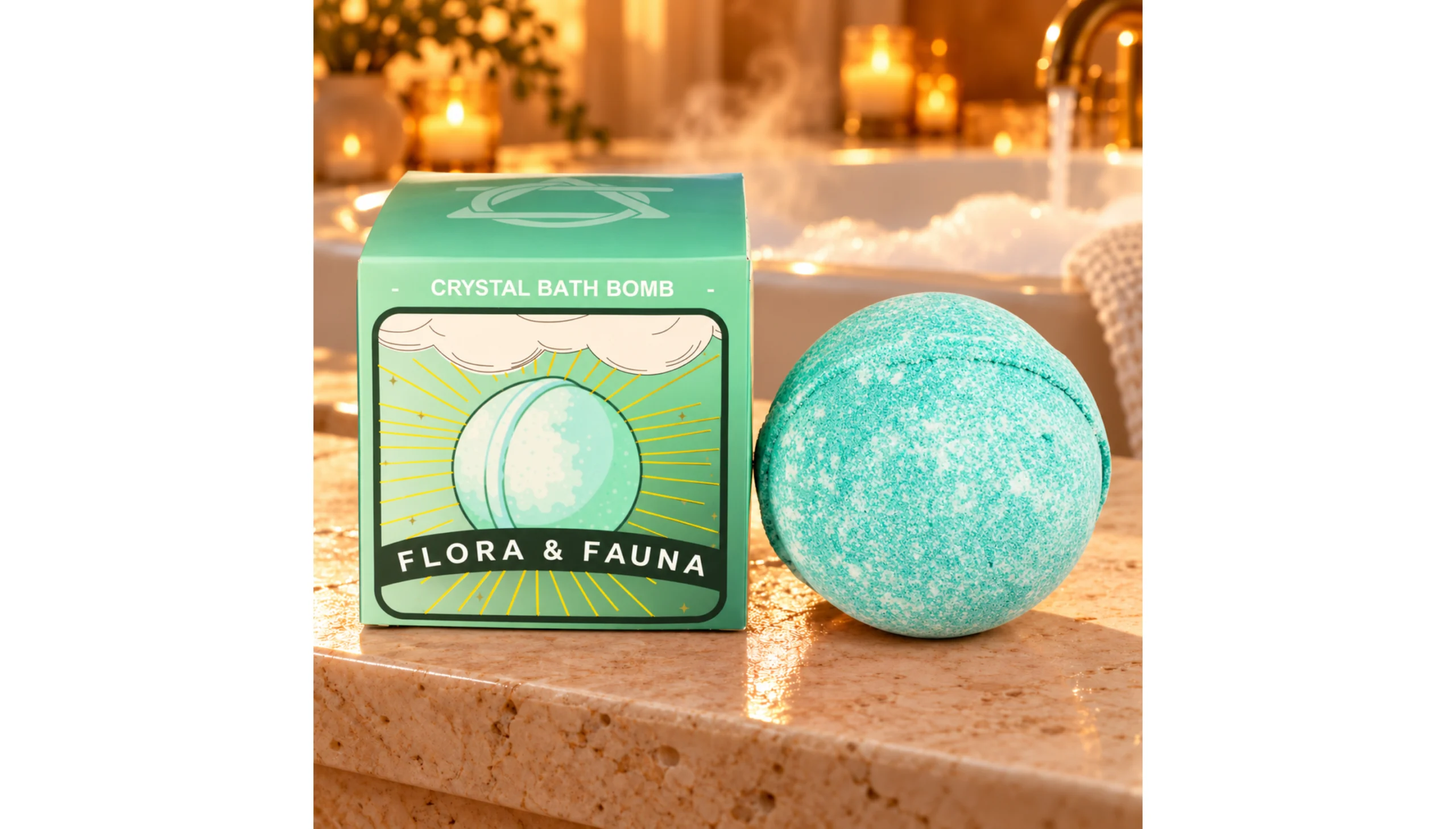🌿✨ ROOTED BLOOM ~ Earth Crystal Bath Bomb ✨🌿