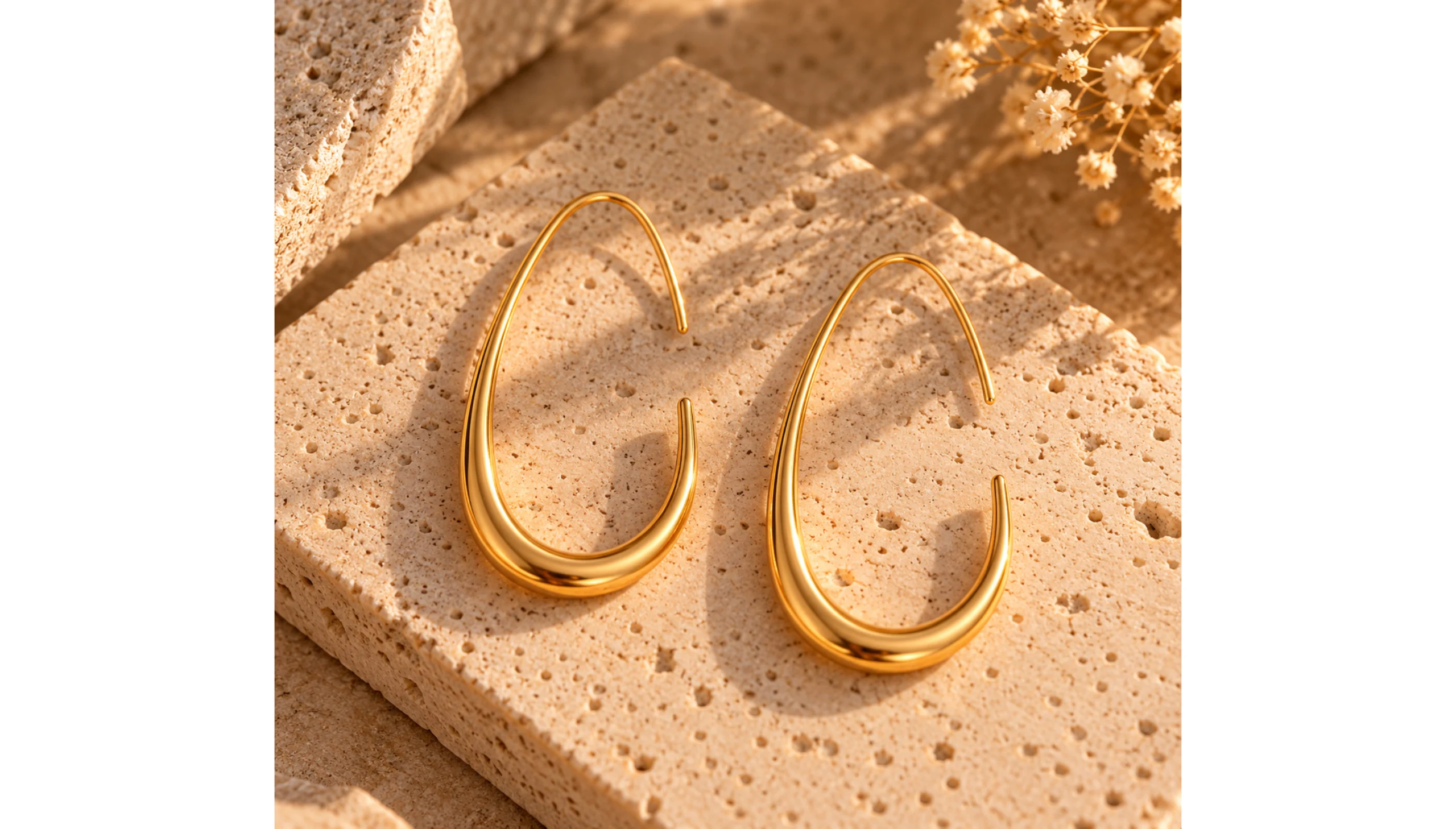 ✨🌙The Goddess' Golden Eclipse ~ 18K Gold Plated Sculptural Earrings🌞✨ - Image 2