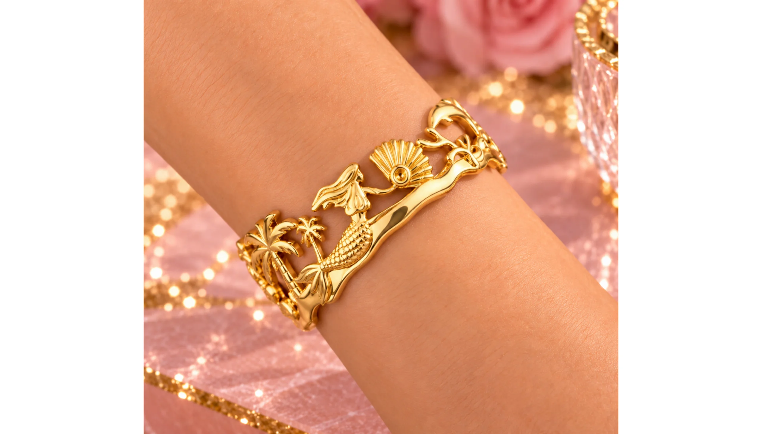 ✨🧜♀️🫧The Mermaid’s Golden Lagoon ~ 18K Gold Plated🫧🧜♀️✨