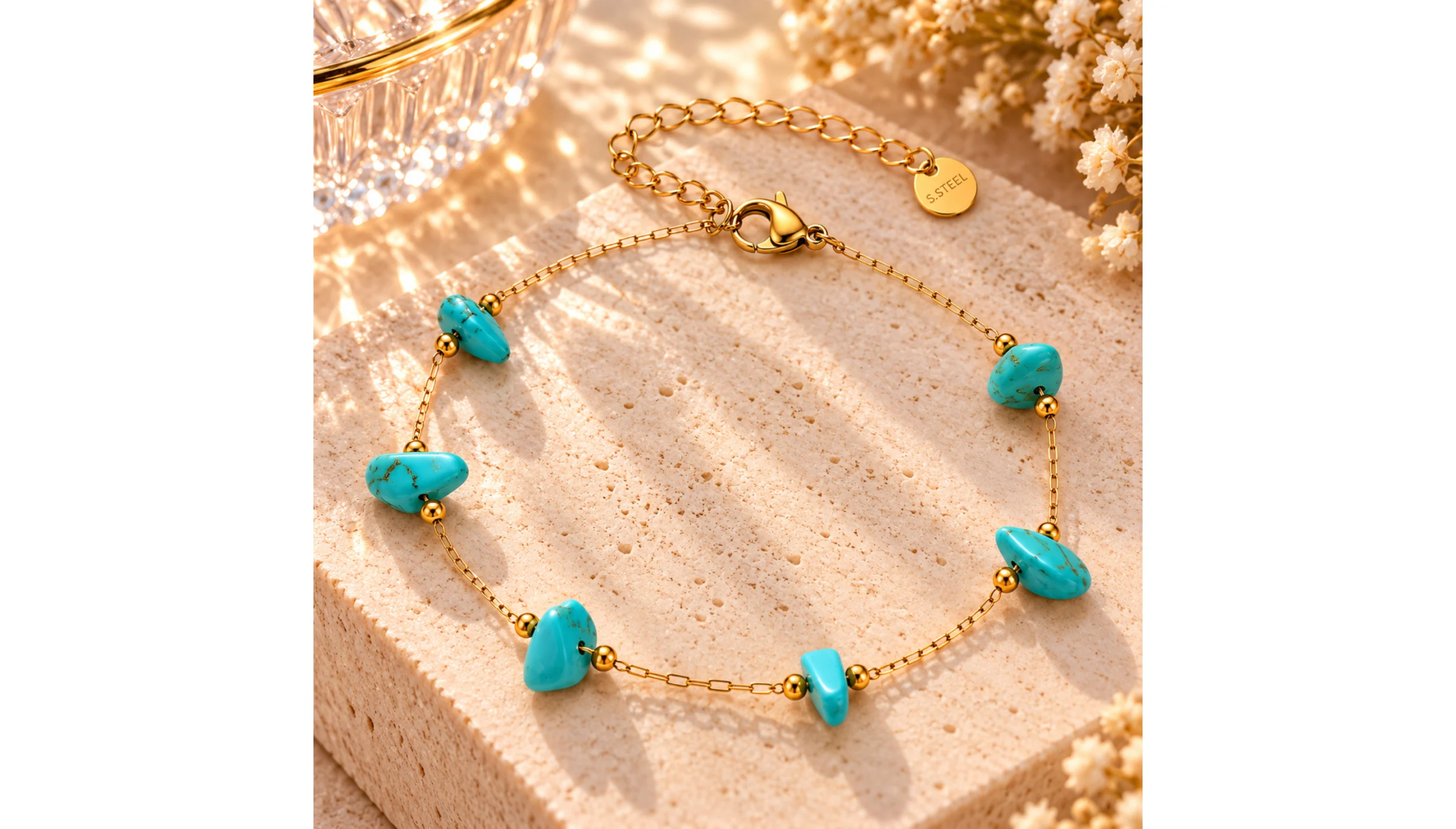 🩵✨Whispers of Turquoise ~ 18K Gold Plated Turquoise✨🩵